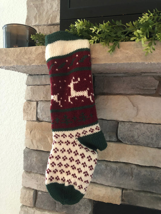 Christmas Stocking - Dancing Reindeer